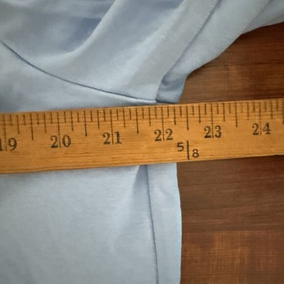 LL Bean Womens Open Pleated Cardigan XL  Supima Cotton Blue Corp Core Preppy - Picture 9 of 10